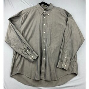 Alexander Julian Colours Shirt Mens XXL Gray Good Pinpoint Oxford Button Down